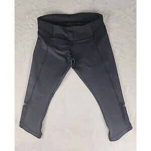 Lululemon Women's Just Breathe‎ Leggings Size 6 Black Mesh Polkadot